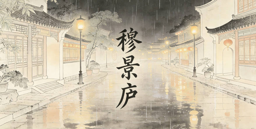 穆景庐，景是高尚品行，庐是庐山的纪念