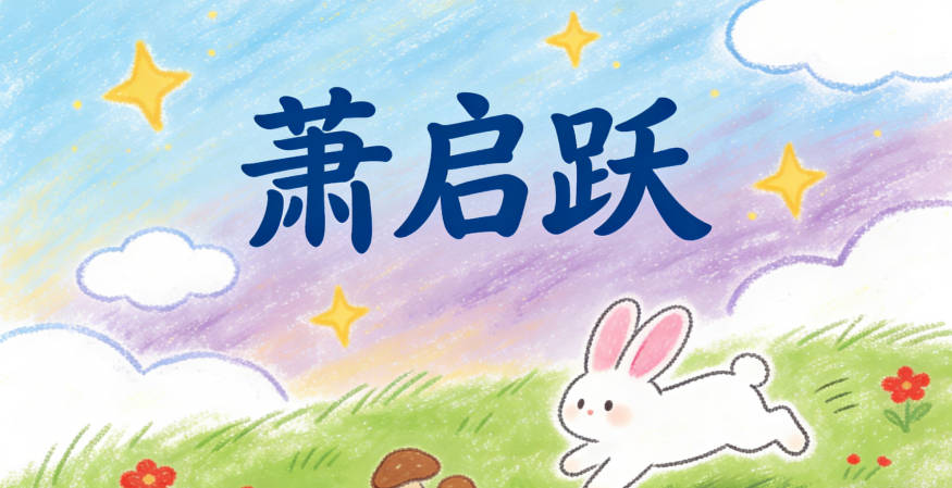 萧启跃,启代表开始、启发,跃代表跳跃、活力