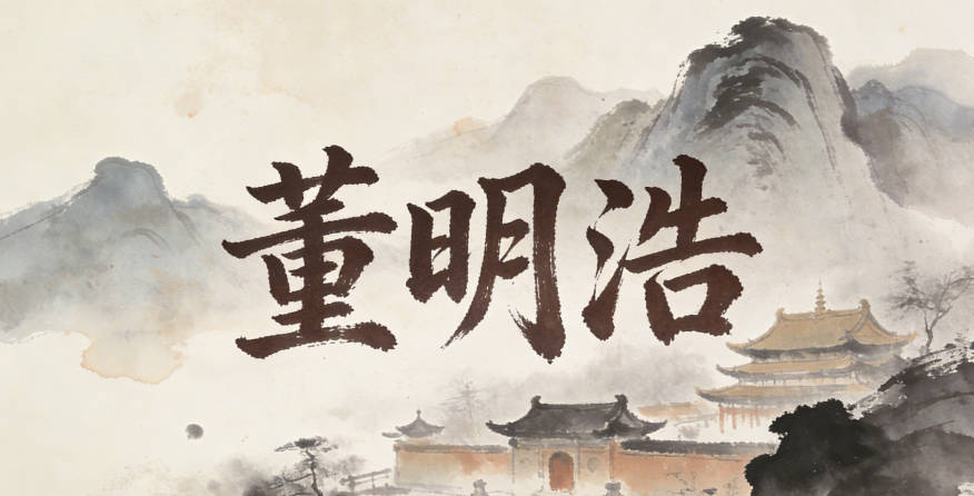 董明浩,明是聪慧,浩是开阔