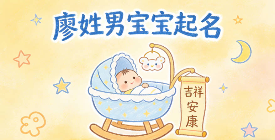 廖姓男宝宝起名顺口响亮