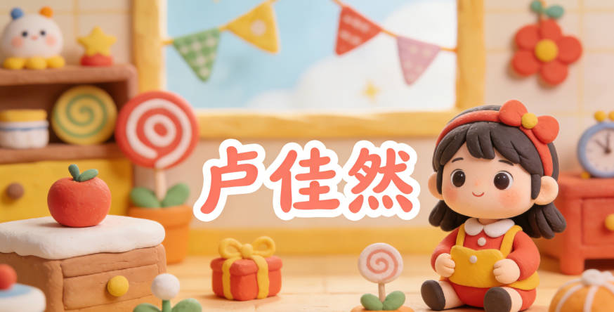 卢佳然,佳有美好善良之意,然是温润包容的状态