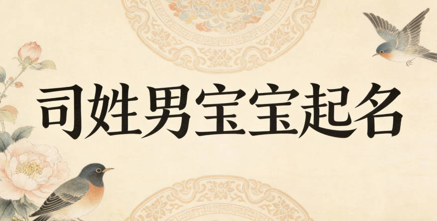 司姓男宝宝起名顺口又大气