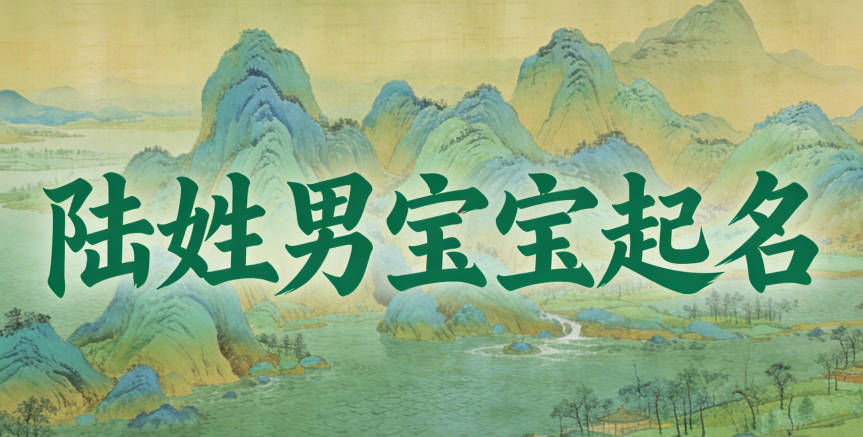 陆姓男宝宝起名顺口响亮