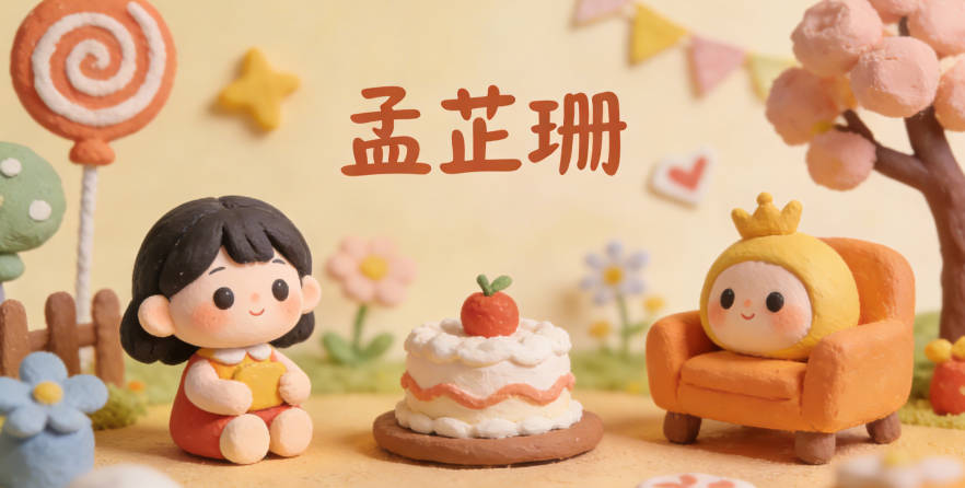 孟芷珊，芷是香草，象征高洁，珊像珊瑚一样灵动