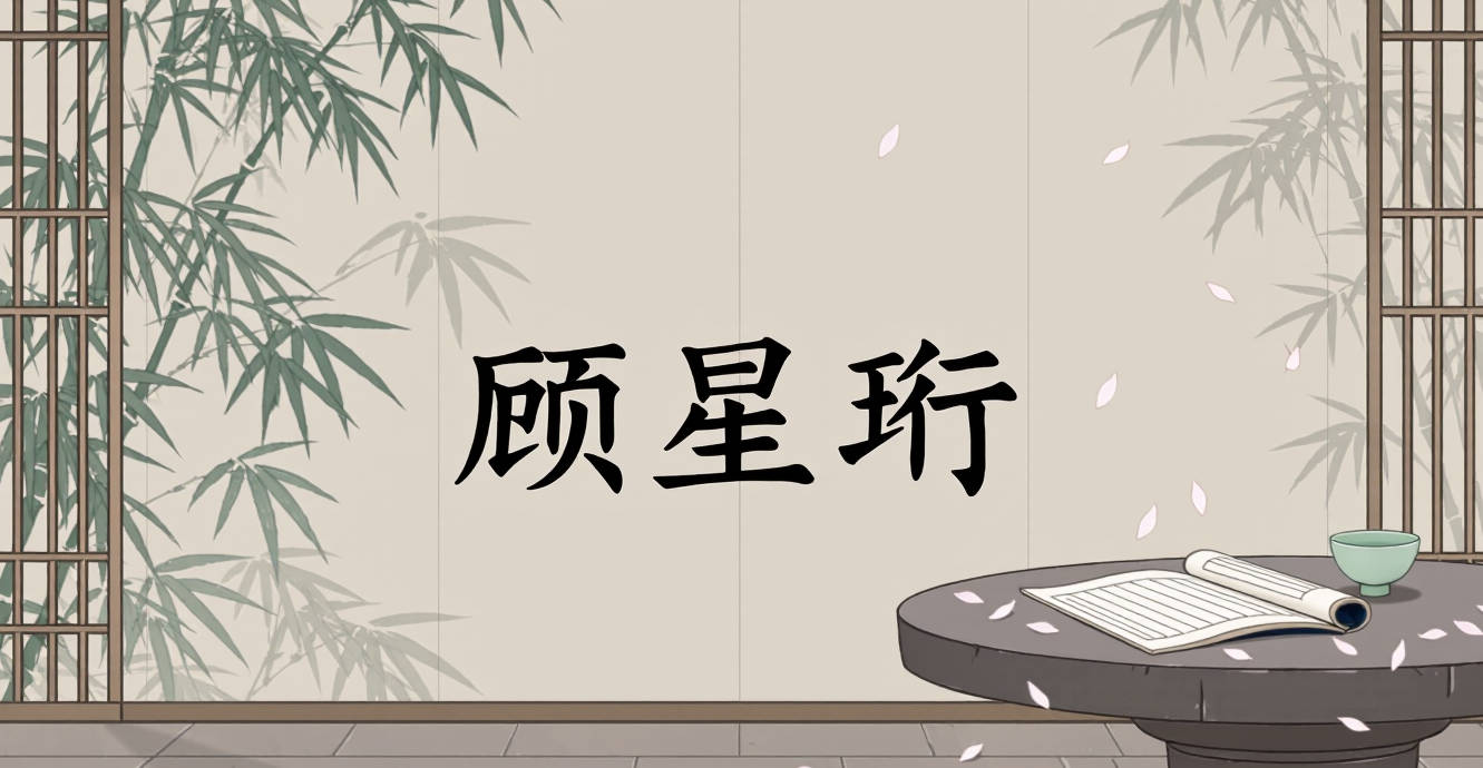 顾星珩，既保留了航天纪念的意象，珩的柔美又贴合女宝气质