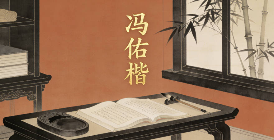 冯佑楷，佑是常用字，寓意庇佑扶助，楷是常用但不泛滥的字，寓意正直规范