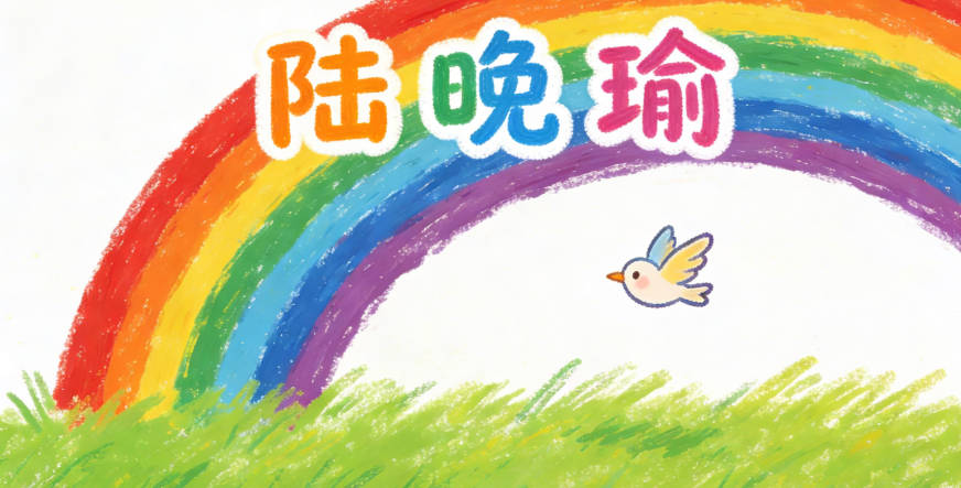 陆晚瑜,瑜是经典的美玉意象,晚是现代感的字,既沉稳大气