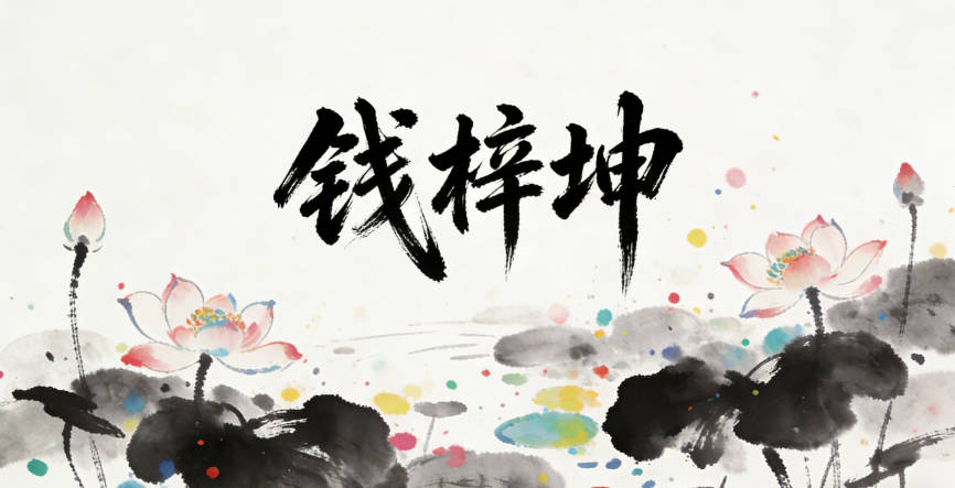 钱梓坤，搭配代表大地稳重的坤，立刻凸显出男性的沉稳感