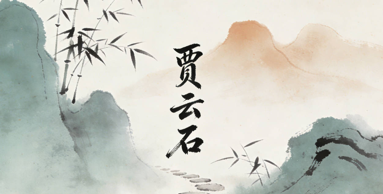 贾云石，云是自由灵动的意思，石是稳重坚硬的意思