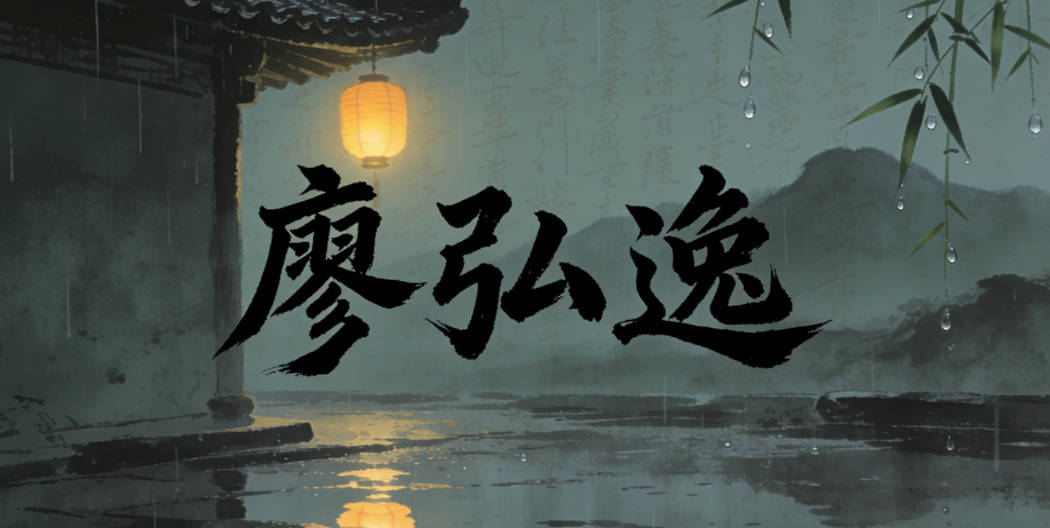 廖弘逸，弘有心胸宽广的意思，逸有自在洒脱的感觉