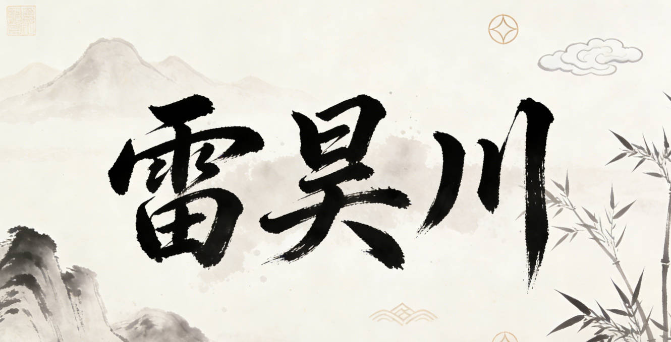 雷昊川，昊代表广阔天空、川代表大地