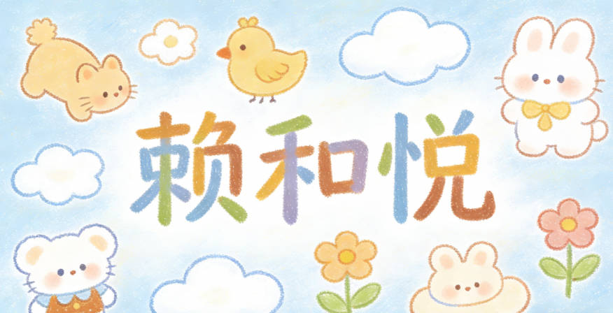 赖和悦，既保留了和的温和寓意，又完全没有文化误解