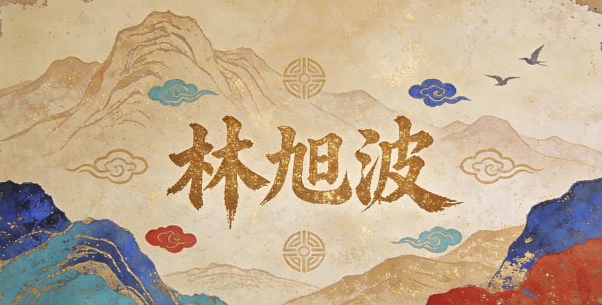 林旭波，旭是初升的朝阳，代表对新生事物的好奇；波是灵动的水波，代表思维的活跃