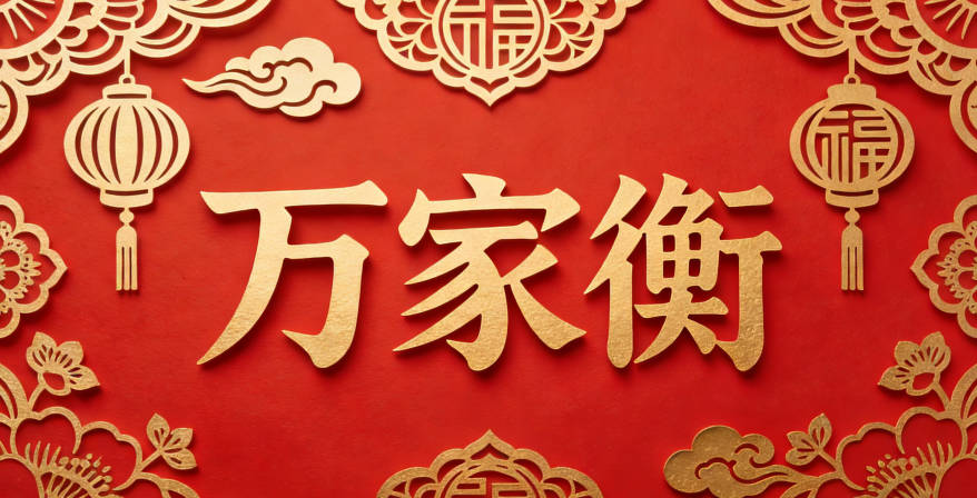 万家衡，家指温暖亲切，衡指公正平衡