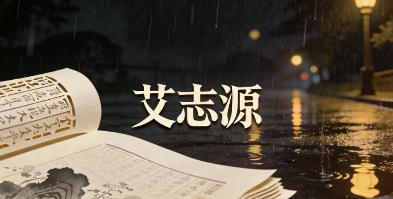 艾志源，志指坚定志向，源指不忘初心