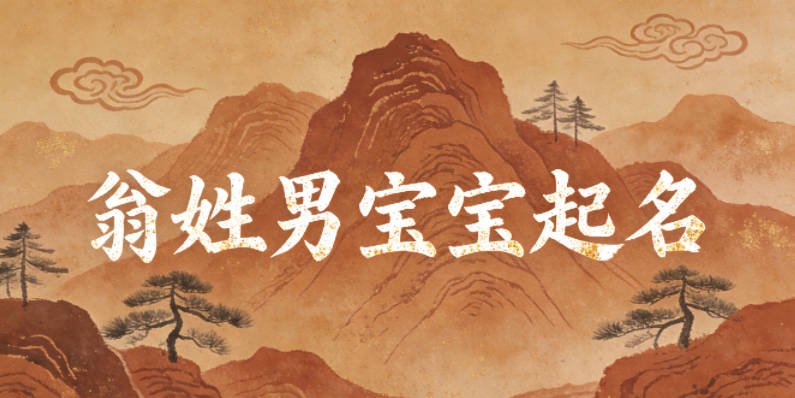 翁姓男宝宝起名大气稳重