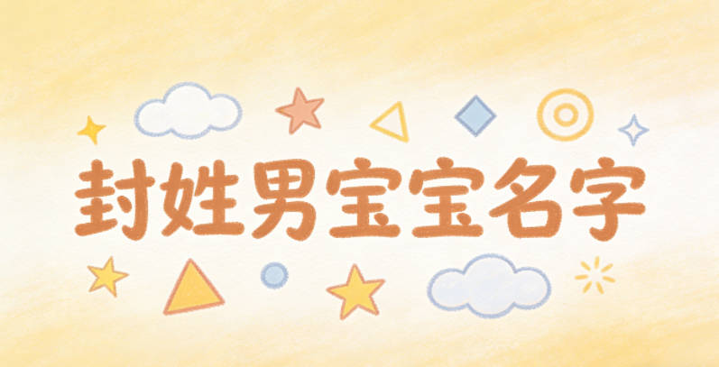 适合封姓男宝宝的名字及含义