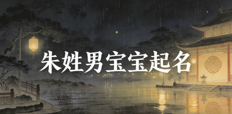 朱姓男宝宝起名顺口又好听