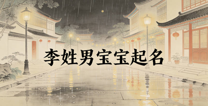 李姓男宝宝起名大气稳重