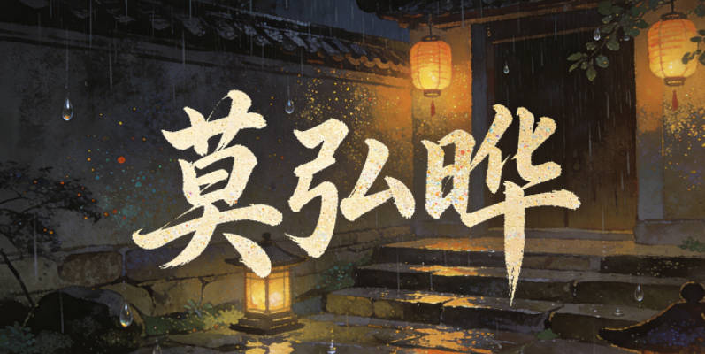 莫弘晔，弘保留弘毅的开阔格局，晔取“光明灿烂”的意思