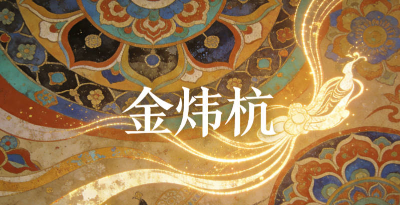 金炜杭,炜是光彩,杭是通达