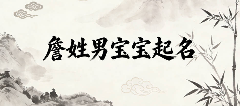 詹姓男宝宝起名独特新颖
