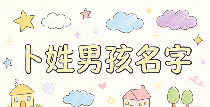 卜姓好听顺口的男孩名字