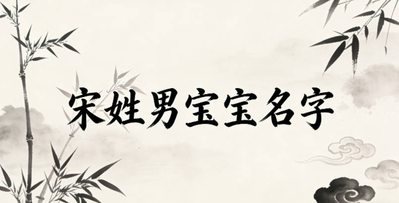 好听的宋姓男宝宝名字大全