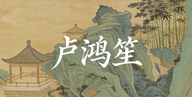 卢鸿笙，笙是中国传统吹奏乐器，体现了对音乐的热爱，又有鸿图大展的寓意