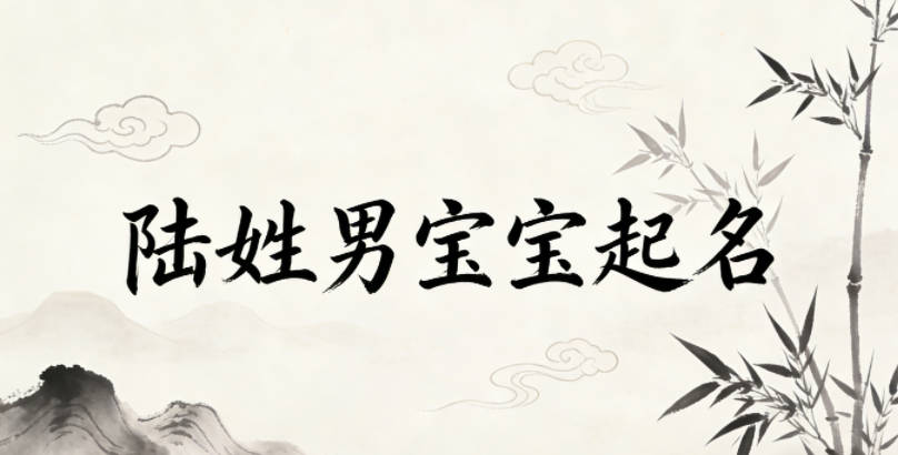 陆姓男宝宝起名好听又独特
