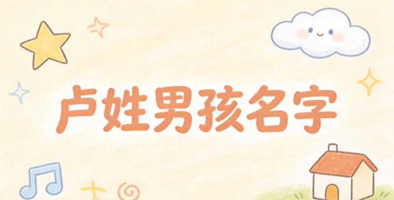 卢姓好听顺口的男孩名字