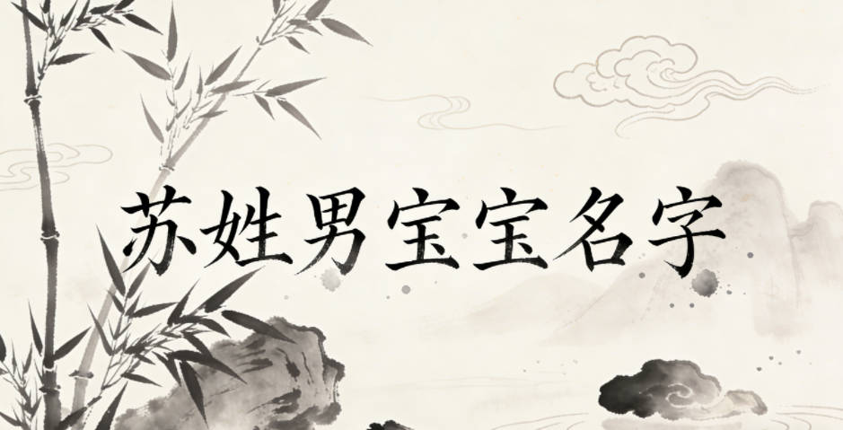好听顺口的苏姓男宝宝名字推荐