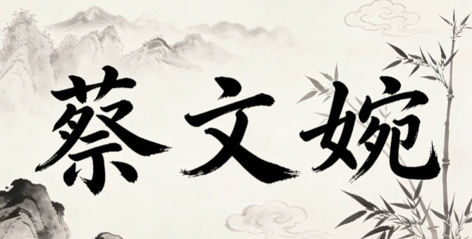 蔡文婉，读起来温婉庄重