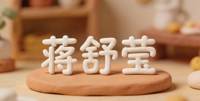 蒋舒莹，舒寓意舒展自在，莹寓意光彩照人