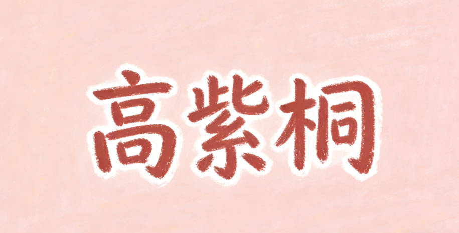 高紫桐，紫对应紫丁香的浪漫，桐对应梧桐树的坚韧