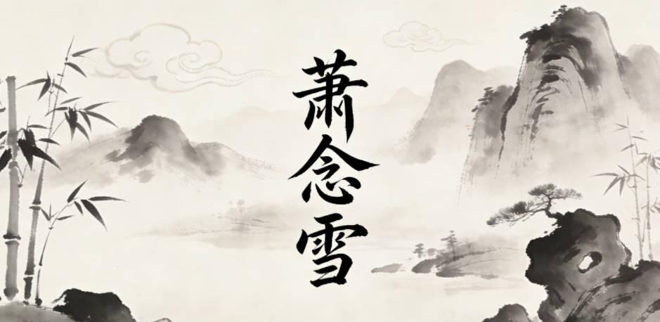 萧念雪，念指铭记登山时看到的雪景，雪指纯净无瑕