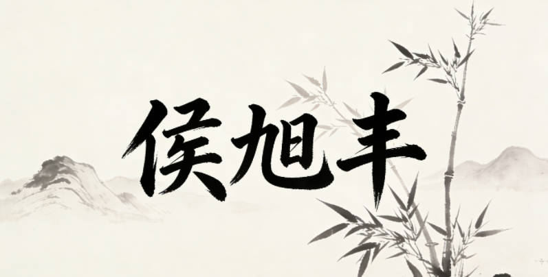 侯旭丰，旭是初升的太阳，象征开朗阳光；丰是富足丰盛，象征充满希望