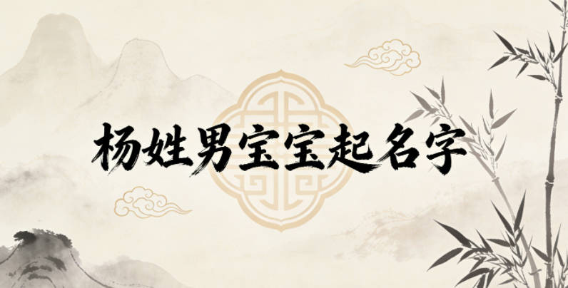 如何给杨姓男宝宝起一个有内涵的名字