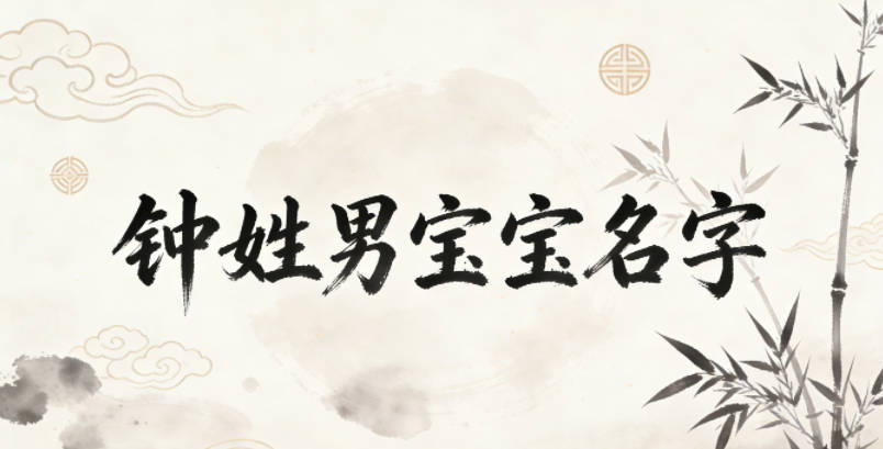 寓意吉祥的钟姓男宝宝名字精选
