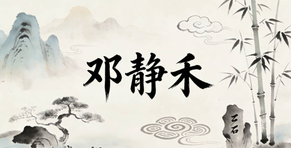 邓静禾，静是流传千年的经典女名用字，寓意沉稳安静，禾是当下受欢迎的自然系用字，代表生机