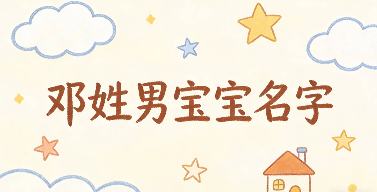 好听又好记的邓姓男宝宝名字