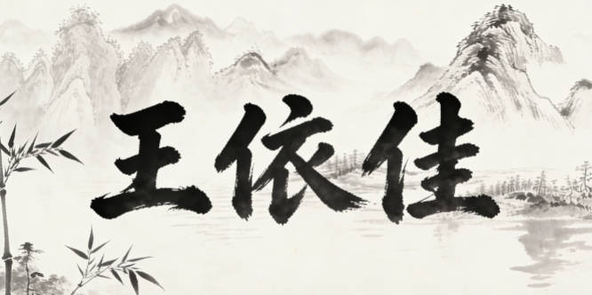 王依佳，依有温柔亲和的感觉，佳是美好出众