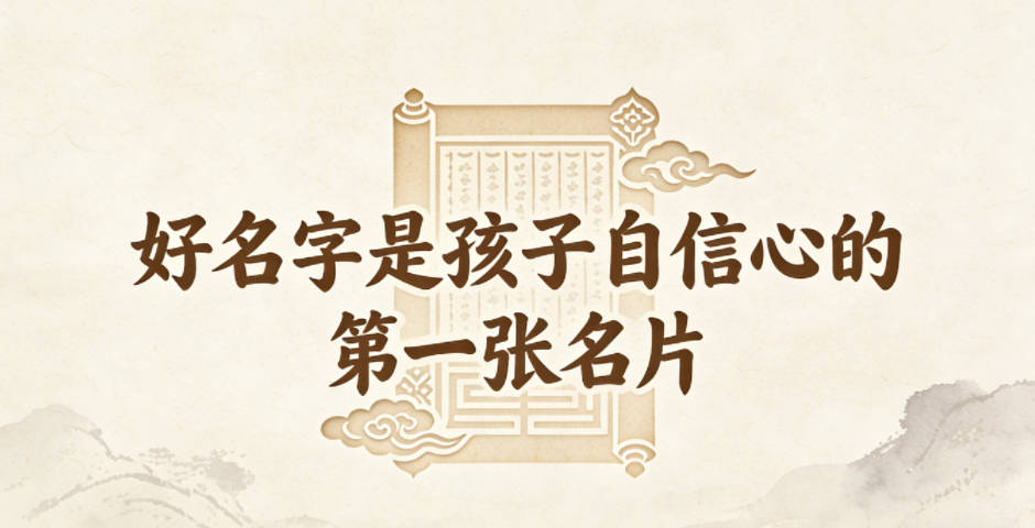 好名字是孩子自信心的第一张名片