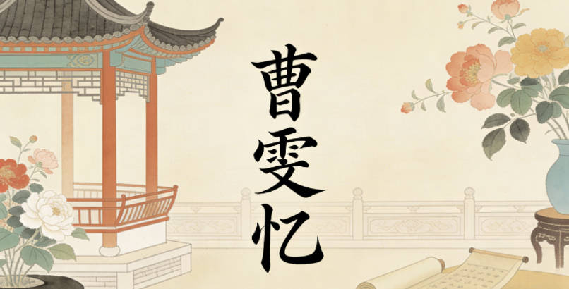 曹雯忆,雯是天边绚烂的云彩,忆是对美好过往的铭记