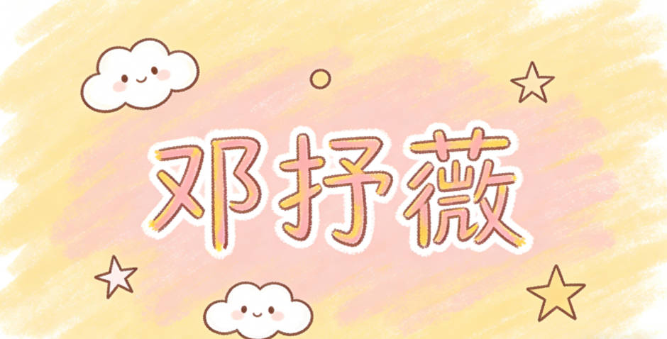 邓抒薇，抒是畅快表达，薇是蔷薇清雅