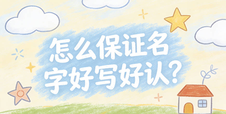 怎么保证名字好写好认?别让孩子刚学写字就犯难