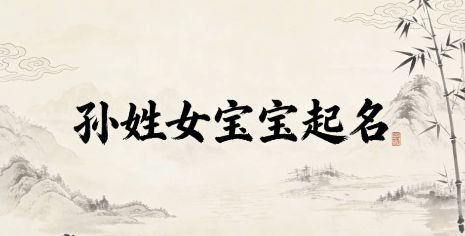 孙姓女宝宝起名好听又独特