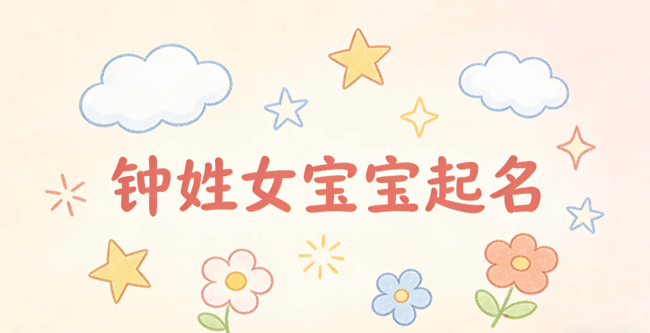 钟姓女宝宝起名独特新颖