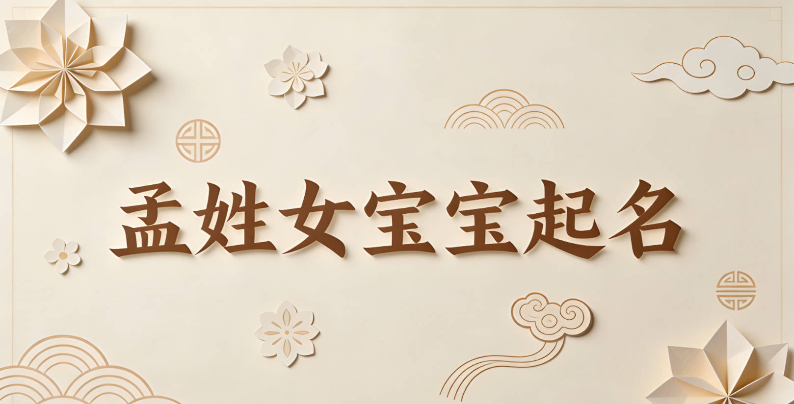 孟姓女宝宝起名好听且顺口