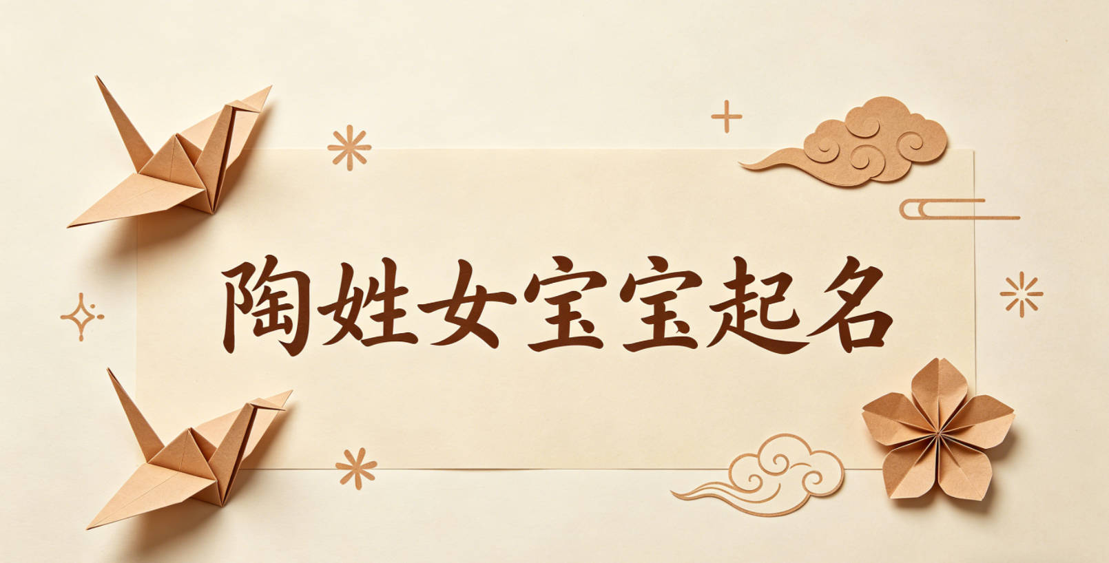 陶姓女宝宝起名好听且顺口